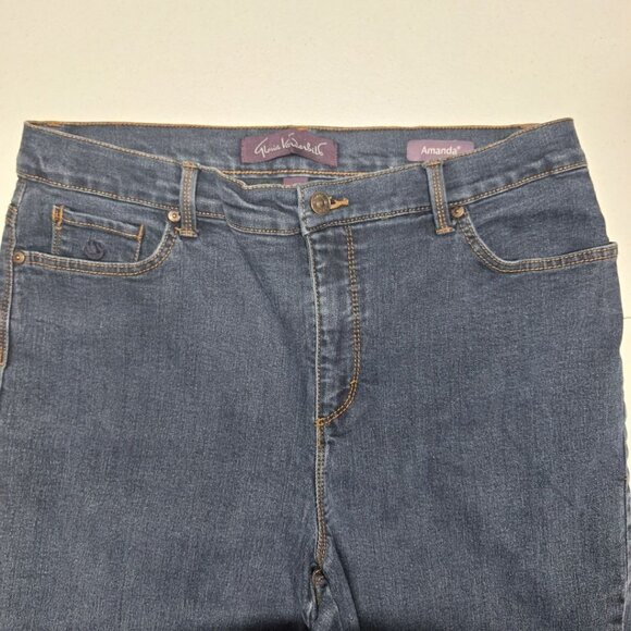 Gloria‎ Vanderbilt Amanda Jeans Petite Dark Wash Womens 16P Denim - Picture 2 of 7